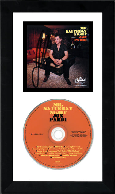 Jon Pardi Autographed 2022 Mr Saturday Night Capitol Records 4x4 Art Card, Album Cover Booklet/CD Custom Framing 6.5x12- JSA-Powers Sports Memorabilia