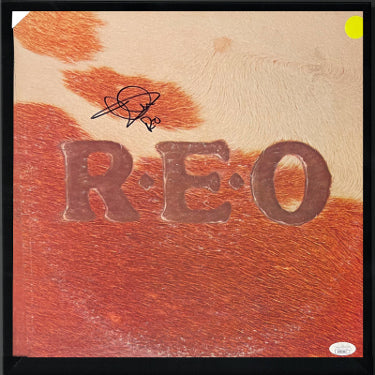 Kevin Cronin Autographed REO Speedwagon 1976 R.E.O. Album/Record/LP Custom Framing- JSA #AC92442-Powers Sports Memorabilia