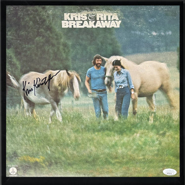 Kris Kristofferson Autographed 1974 Breakaway Album Cover/LP/Vinyl Record Framing- JSA #AC92432 (with Rita Coolidge)-Powers Sports Memorabilia