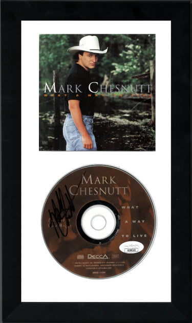 Mark Chesnutt Autographed 1994 What A Way To Live Album CD with Cover Booklet 6.5x12 Custom Framing- JSA #GG08249-Powers Sports Memorabilia