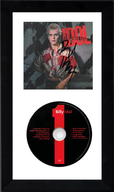 Billy Idol Autographed 2023 CD 40th Anniversary 2CD Set, Art Insert Auto/Booklet 6.5x12 Custom Framing- COA-Powers Sports Memorabilia