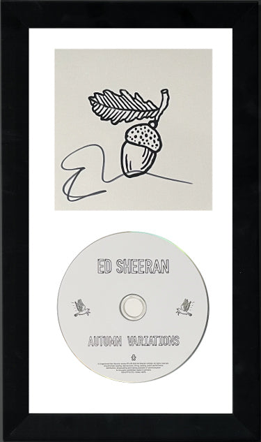 Ed Sheeran Autographed 2023 Autumn Variations Art Card/CD with 6.5x12 Custom Framing- COA-Powers Sports Memorabilia