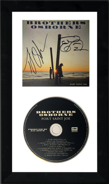 Brothers Osborne Autographed 2018 Port Saint Joe Booklet Cover with CD 6.5x12 Custom Framing - 2 sig- COA-Powers Sports Memorabilia