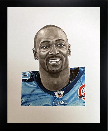 Jevon Kearse Tennessee Titans 16 x 20 Lithograph Print “The Freak” Custom Framing- DJ Gier/Artist-Powers Sports Memorabilia
