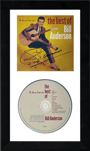 Bill Anderson Autographed 2022 The Best of Bill Anderson: As Far as I Can See Booklet Cover with CD 6.5x12 Custom Framing- COA-Powers Sports Memorabilia