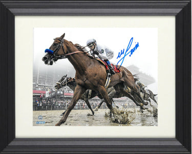 Mike E. Smith Autographed Justify 2018 Preakness 8 x 10 Photograph Triple Crown Custom Framing- Steiner Hologram-Powers Sports Memorabilia