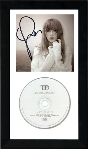 Taylor Swift Autographed 2024 The Tortured Poets Department 4.75x4.75 Art Card with Album Cover Booklet with CD 6.5x12 Custom Framing- COA - CTBL_F41064-Powers Sports Memorabilia