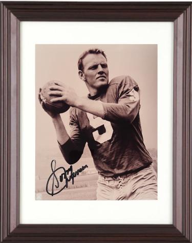 Sonny Jurgensen Autographed Washington Vintage NFL Licensed 8 x 10 Photograph Custom Framing- Tuff Stuff, Show Promoter LOA/Show Ticket-Powers Sports Memorabilia