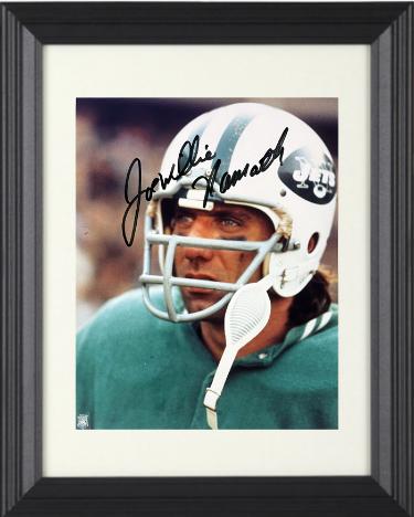 Joe Namath Autographed New York Jets NFL Licensed 8 x 10 Photograph with Willie Custom Framing- Beckett Review/Tuff Stuff COA/Photos-Powers Sports Memorabilia