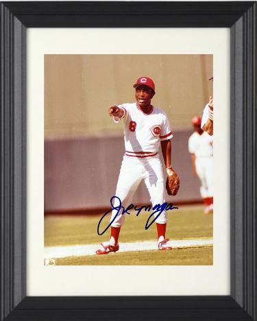 Joe Morgan Autographed Cincinnati Reds MLB Licensed 8 x 10 Photograph Custom Framing- Tuff Stuff COA (HOF) - CTBL_f42736-Powers Sports Memorabilia