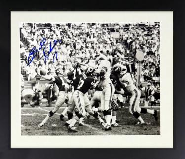 Billy Kilmer Autographed Washington Vintage B&W 8 x 10 Photograph Custom Framing #17 minor dings- COA-Powers Sports Memorabilia