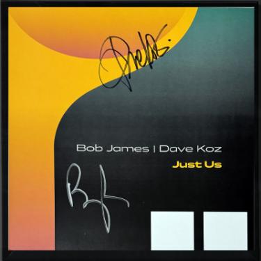 Bob James/Dave Koz dual Autographed 2025 Just Us 12x12 Art Card Custom Framing with Brand New CD/Hard Cover- COA-Powers Sports Memorabilia