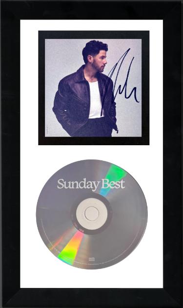 Nick Jonas Autographed 2026 Sunday Best 4x4 Photograph Art Card with Album Cover Booklet & CD 6.5x12 Custom Framing- COA (Jonas Brothers) - CTBL_f45271-Powers Sports Memorabilia