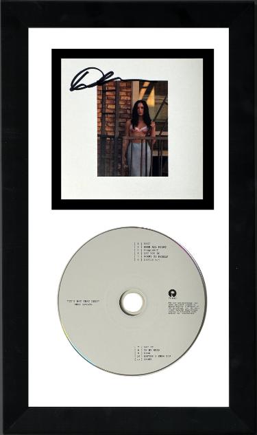 Demi Lovato Autographed 2025 It's Not That Deep 3.75x3.75 Art Card Insert/CD 6.5x12 Custom Framing- COA-Powers Sports Memorabilia