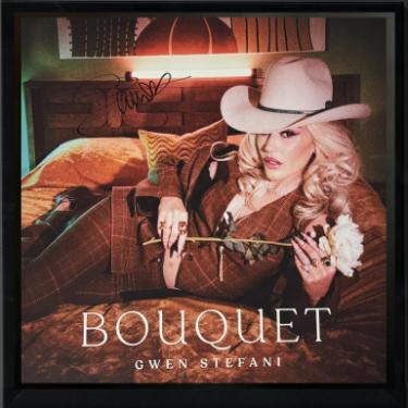 Gwen Stefani Autographed 2024 Bouquet 11.5x11.5 Art Card/Album Cover/LP/Vinyl/Record Custom Framing- COA - CTBL_f45385-Powers Sports Memorabilia