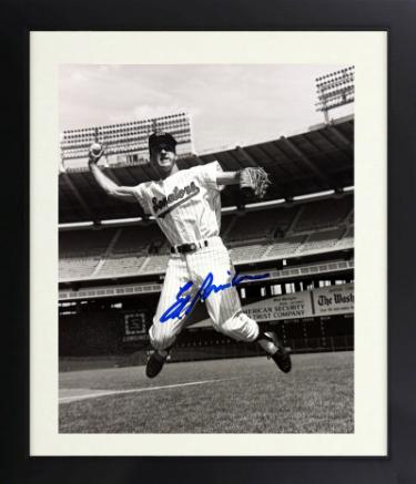 Ed Brinkman Autographed Washington Senators Vintage B&W 8 x 10 Photograph Custom Framing- COA/Show Ticket-Powers Sports Memorabilia