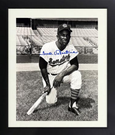 Fred Valentine Autographed Washington Senators Vintage B&W 8 x 10 Photograph Custom Framing- COA/Show Ticket-Powers Sports Memorabilia