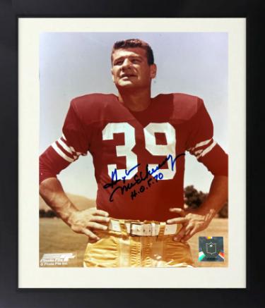 Hugh McElhenny Autographed San Francisco 49ers NFL 8 x 10 Photograph HOF 70 Custom Framing imperfect- COA-Powers Sports Memorabilia