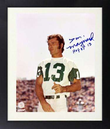 Don Maynard Autographed New York Jets NFL 8 x 10 Photograph Custom Framing HOF 87 #13 imperfect- COA/Ticket-Powers Sports Memorabilia