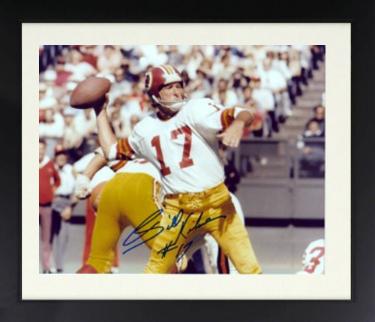 Billy Kilmer Autographed Washington Redskins Football 8 x 10 Photograph Custom Framing- COA-Powers Sports Memorabilia