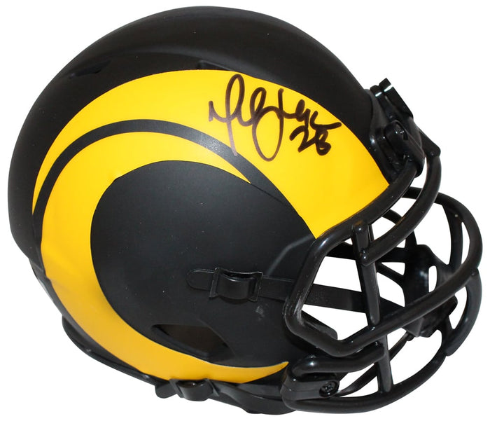 Marshall Faulk Signed Los Angeles Rams Eclipse Mini Helmet – Beckett Authenticated-Powers Sports Memorabilia