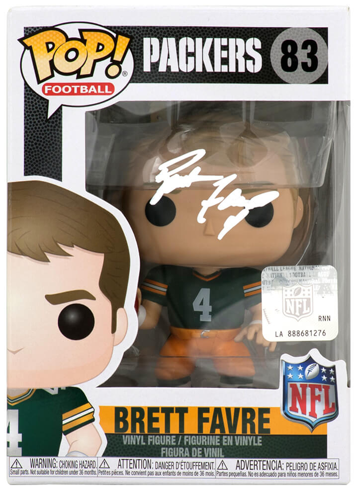 Brett Favre Green Bay Packers Autographed NFL Legends Funko Pop #83-Powers Sports Memorabilia