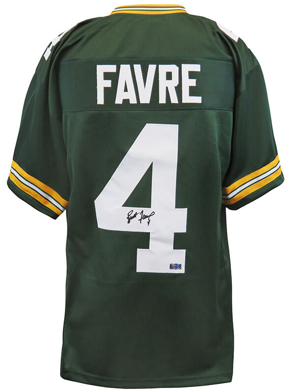 Brett Favre Autographed Green Custom Jersey (Favre Holo)-Powers Sports Memorabilia