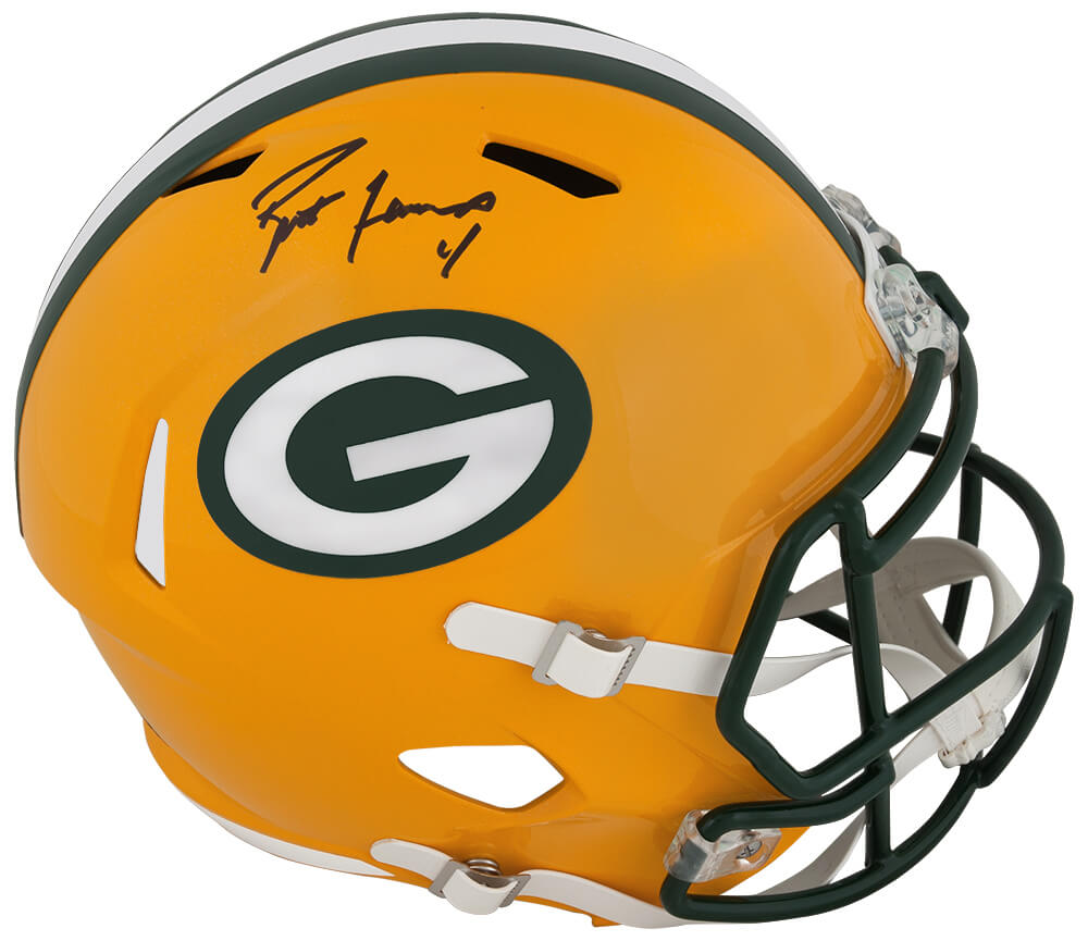 Brett Favre Green Bay Packers Autographed Full Size Riddell Replica Helmet-Powers Sports Memorabilia