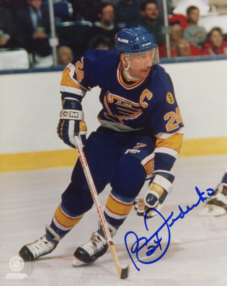 Bernie Federko Autographed St Louis Blues Action 8x10 Photo-Powers Sports Memorabilia