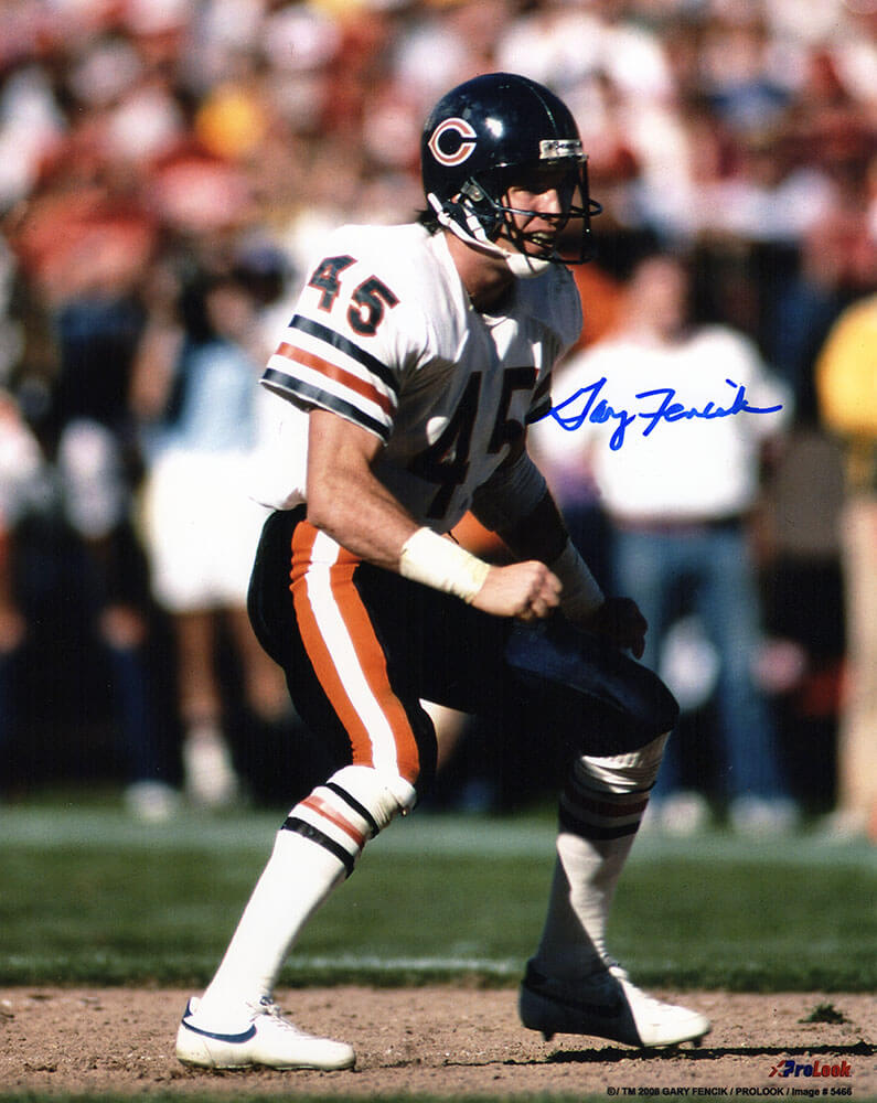 Gary Fencik Autographed Chicago Bears Action 8x10 Photo-Powers Sports Memorabilia