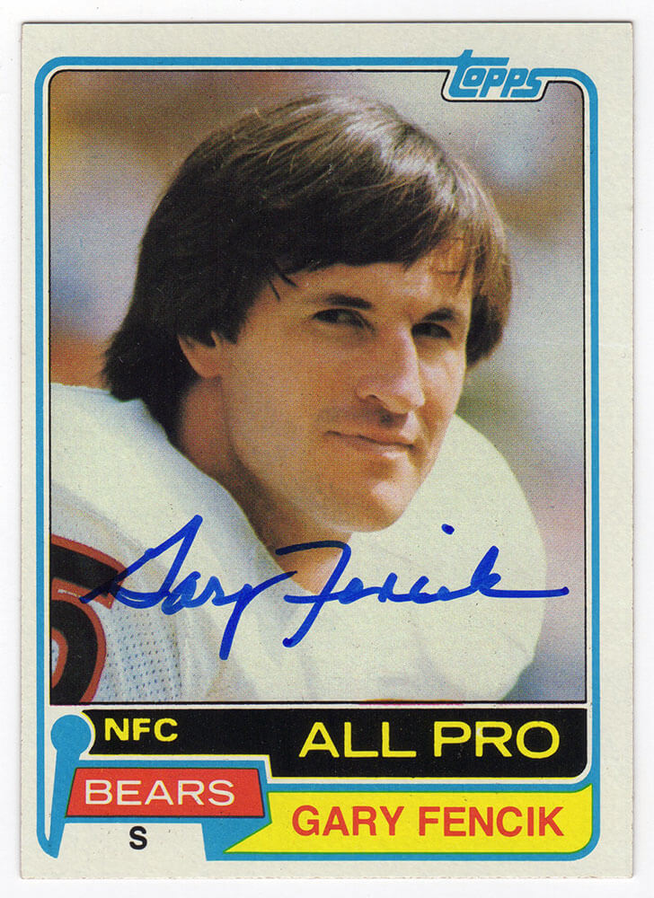 Gary Fencik Autographed Chicago Bears 1981 Topps Football Trading Card #40-Powers Sports Memorabilia
