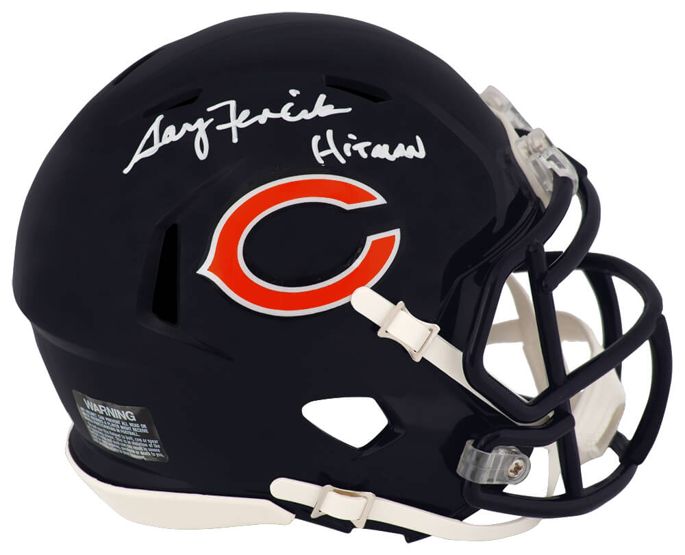 Gary Fencik Autographed Chicago Bears Riddell Speed Mini Helmet with Hitman-Powers Sports Memorabilia
