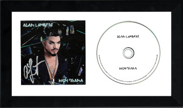 Adam Lambert Autographed 2023 High Drama 4.75x4.75 Art Card with Album Hard Cover Booklet & CD 6.5x12 Custom Framing- COA - CTBL_FF36596-Powers Sports Memorabilia