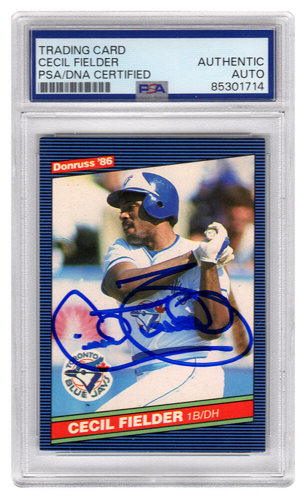 Cecil Fielder Autographed Toronto Blue Jays 1986 Donruss Baseball Rookie Card #512