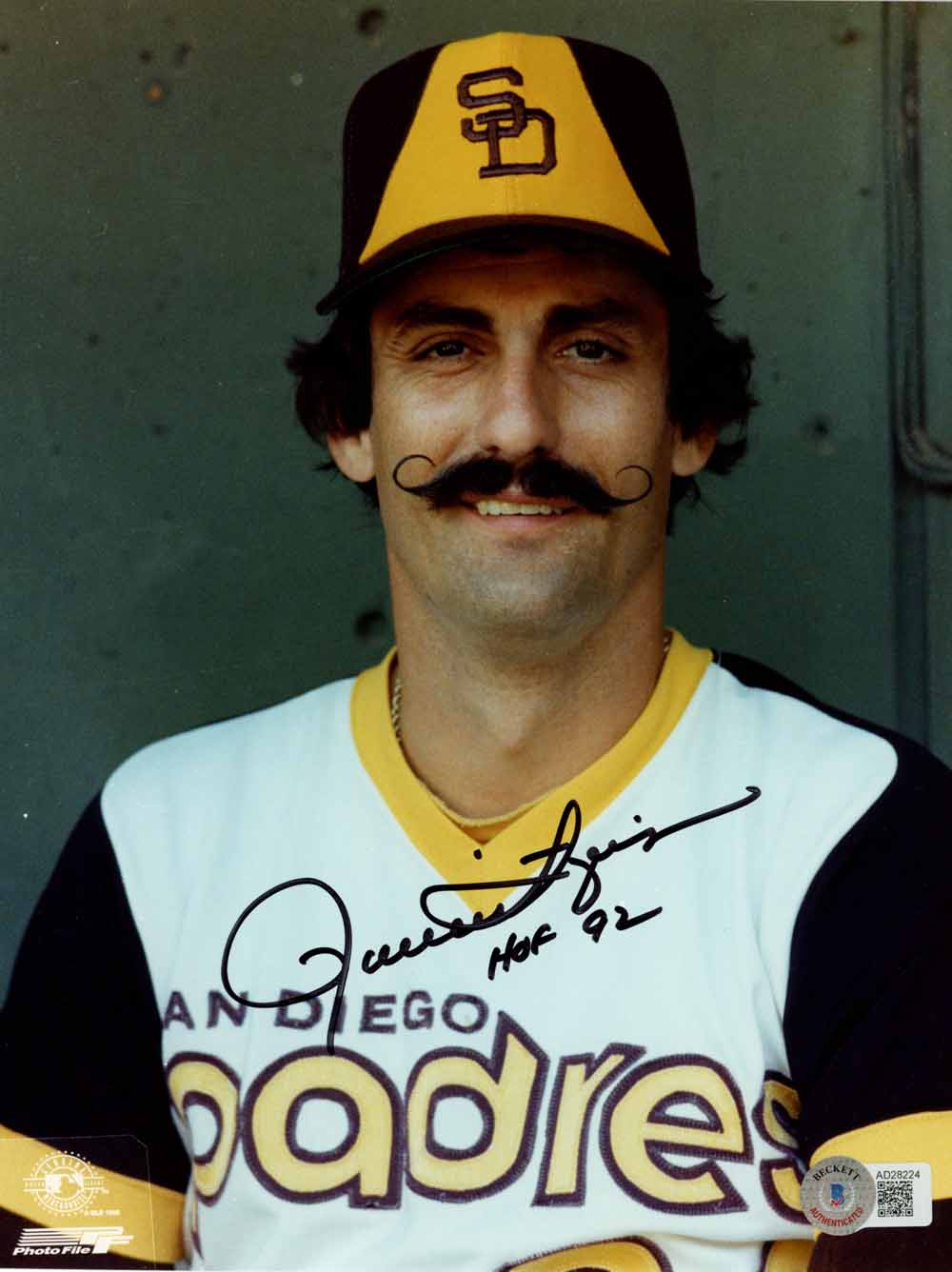 Rollie Fingers San Diego Padres Signed 8x10 Photo - HOF Beckett Beckett-Powers Sports Memorabilia