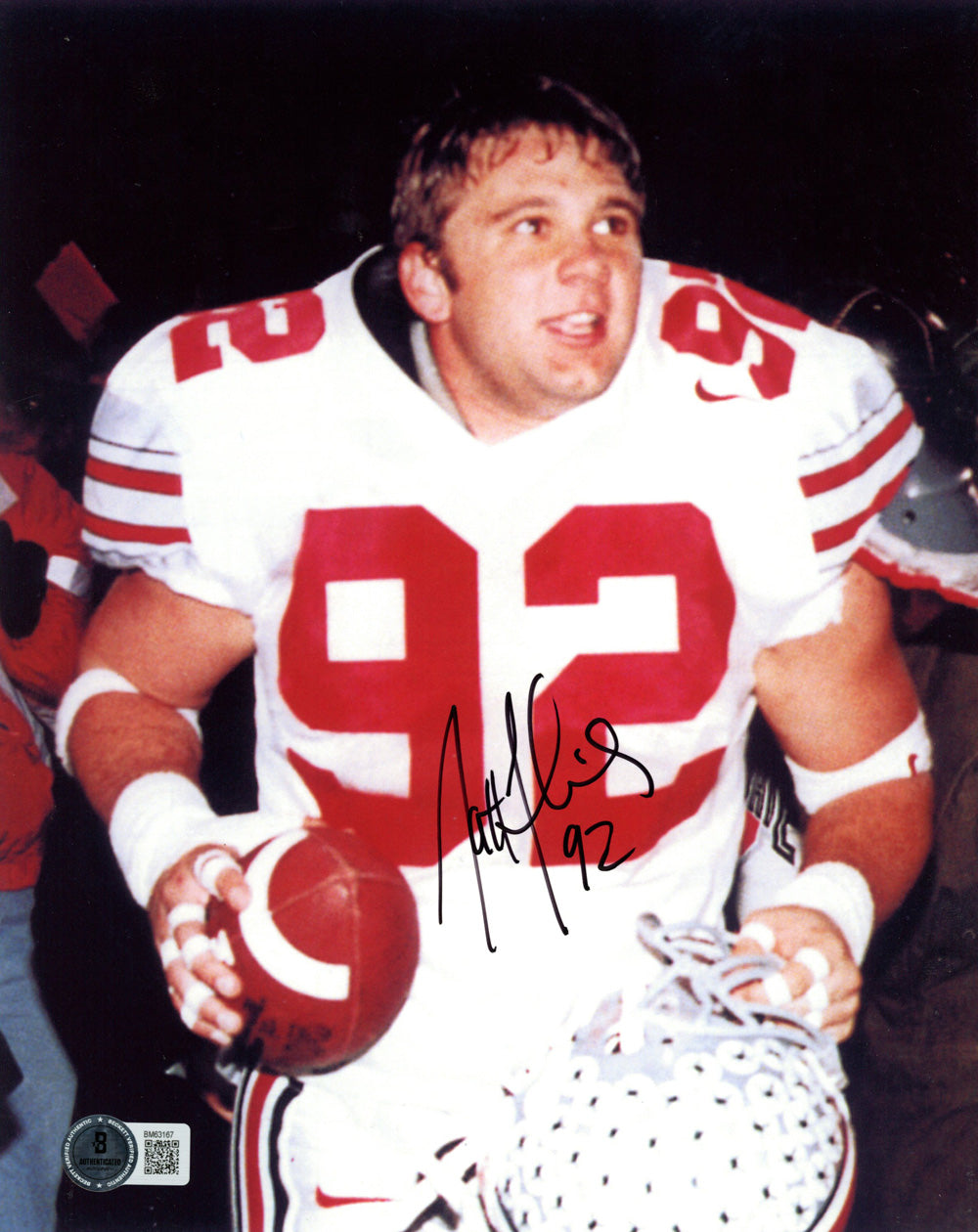Matt Finkes Ohio State Buckeyes Signed 8x10 Photo - Beckett Beckett - 47288-Powers Sports Memorabilia
