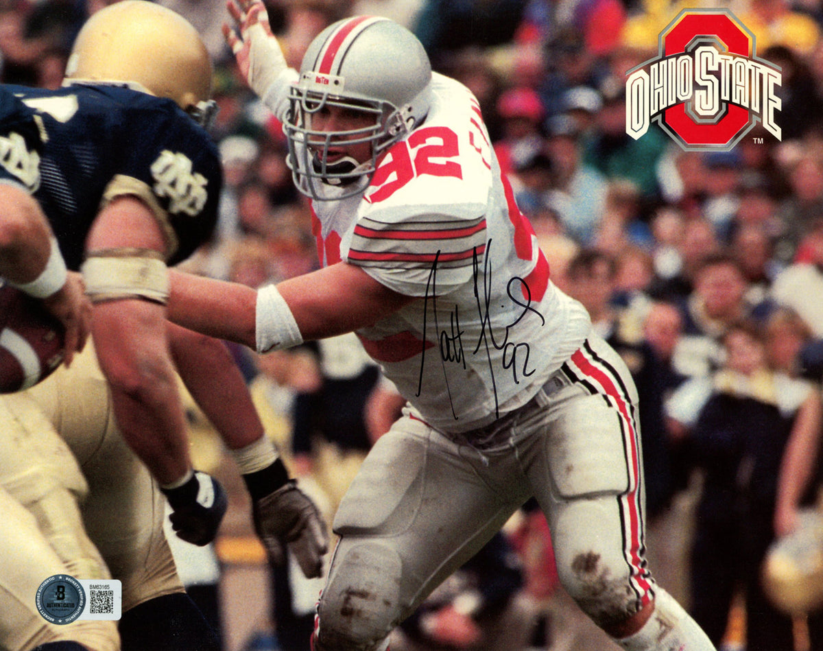 Matt Finkes Ohio State Buckeyes Signed 8x10 Photo - Beckett Beckett - 47309-Powers Sports Memorabilia