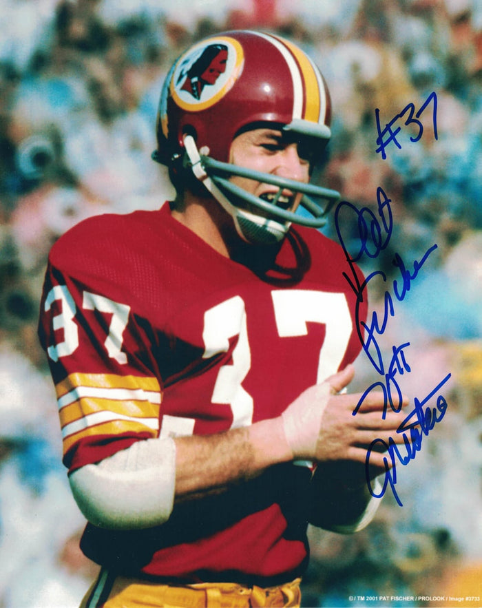 Pat Fischer Signed Washington Redskins 8x10 Photo-Powers Sports Memorabilia
