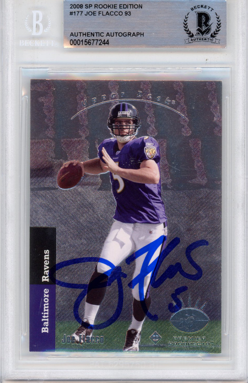 Joe Flacco Signed 2008 SP #177-Powers Sports Memorabilia