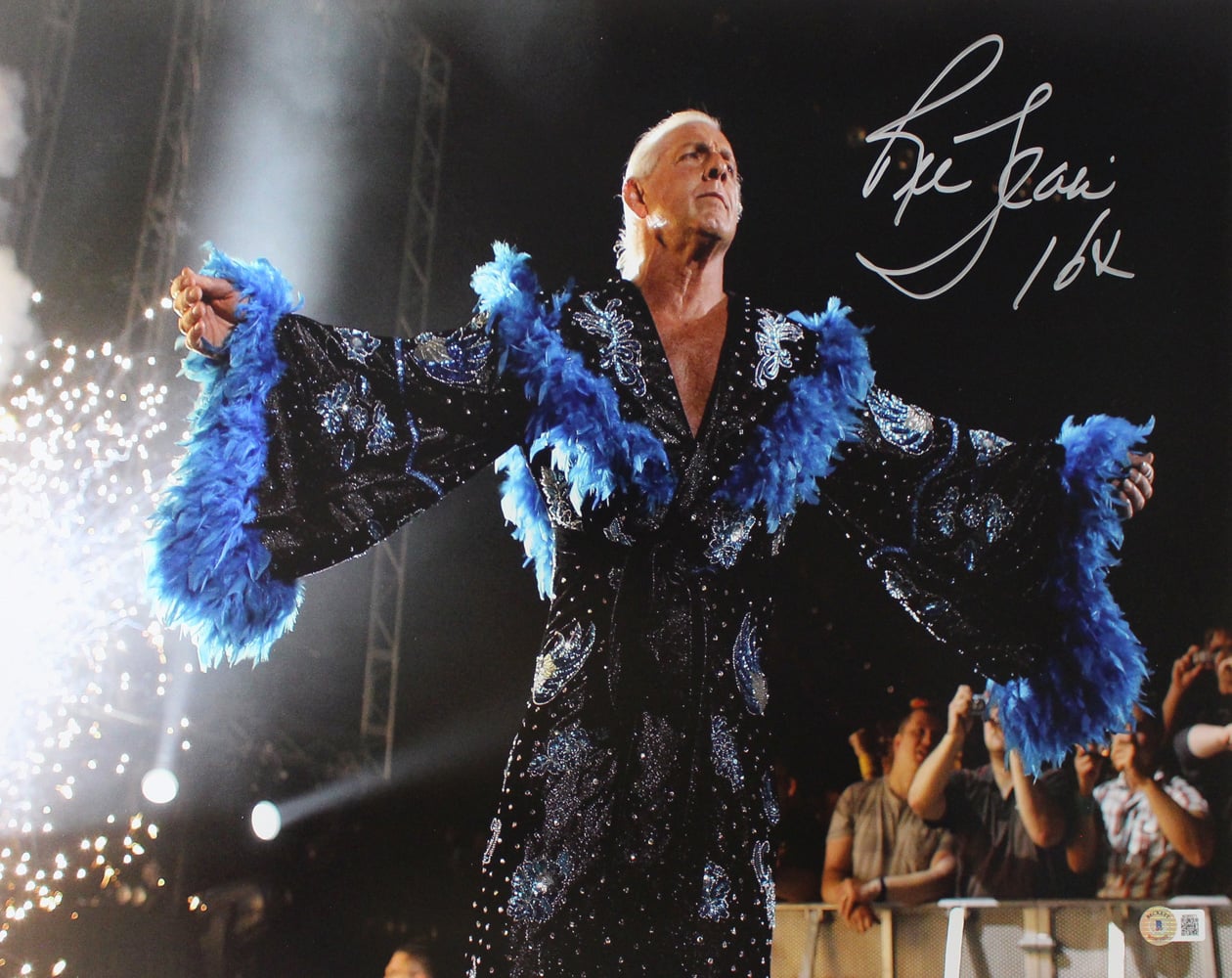 Ric Flair Signed Wrestling 16x20 Photo – Beckett Authenticated-Powers Sports Memorabilia