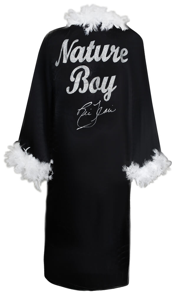 Ric Flair Autographed Nature Boy Black Wrestling Full Length Robe - (JSA)-Powers Sports Memorabilia