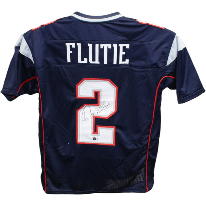 Doug Flutie Signed Pro Style Jersey Blue – Beckett Authenticated-Powers Sports Memorabilia