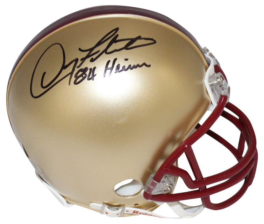 Doug Flutie Boston College Signed Mini Helmet - VSR4 Heisman Beckett Beckett-Powers Sports Memorabilia