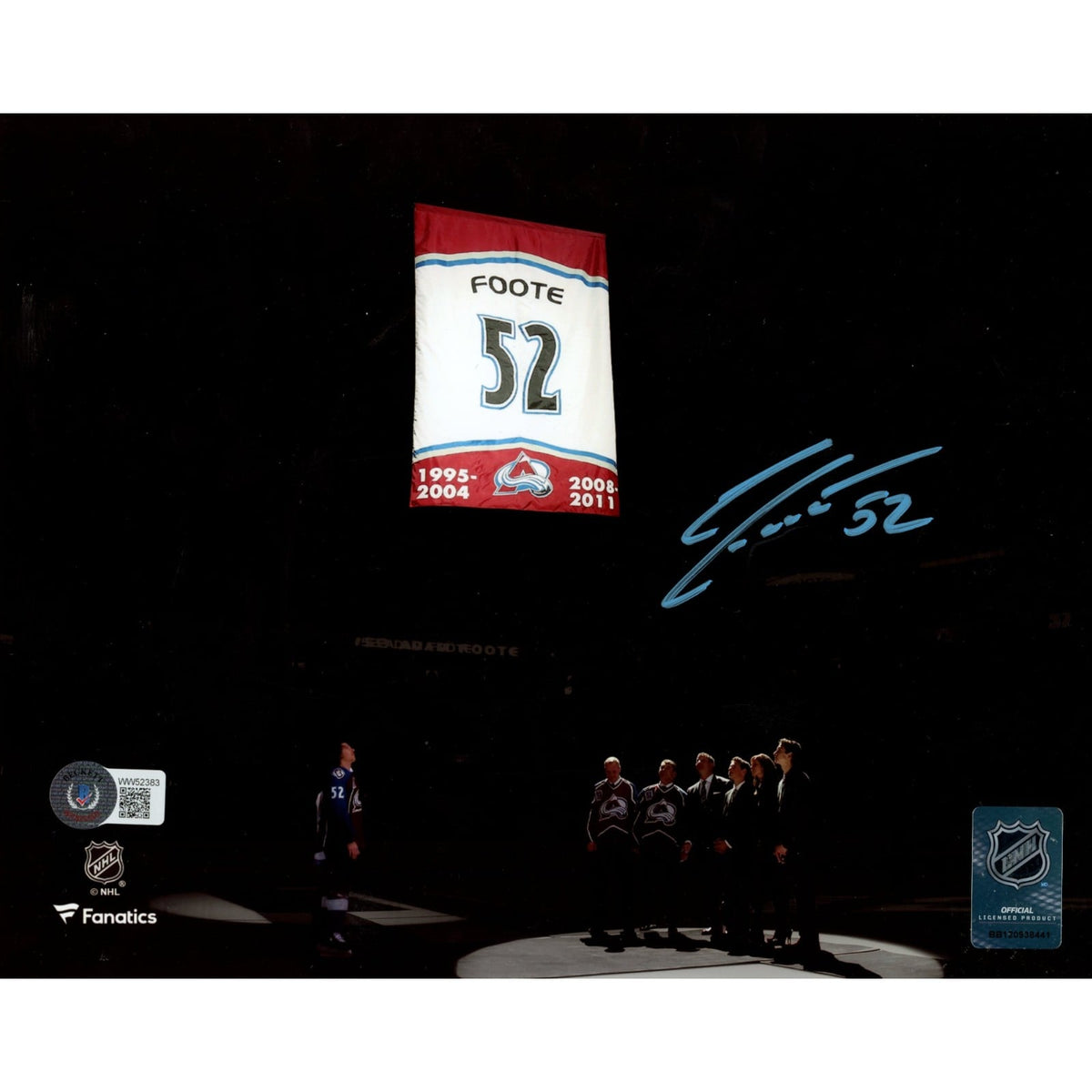 Adam Foote Signed Colorado Avalanche 8x10 Photo – Beckett Authenticated-Powers Sports Memorabilia