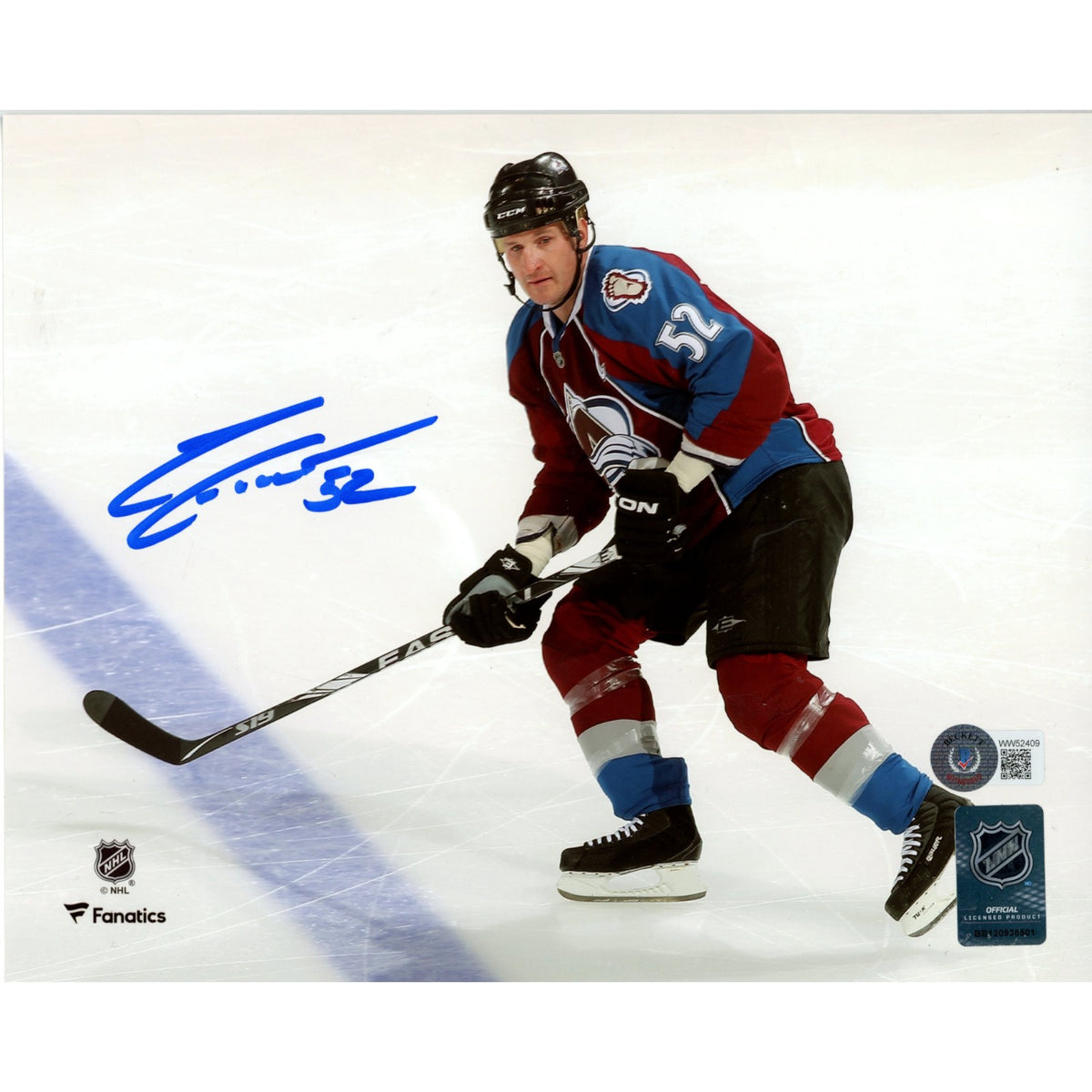 Adam Foote Colorado Avalanche Signed 8x10 Photo - Beckett Beckett-Powers Sports Memorabilia