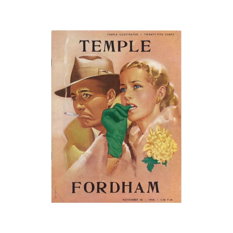 1950 Fordham University Rams vs Temple Owls Football Program-Powers Sports Memorabilia