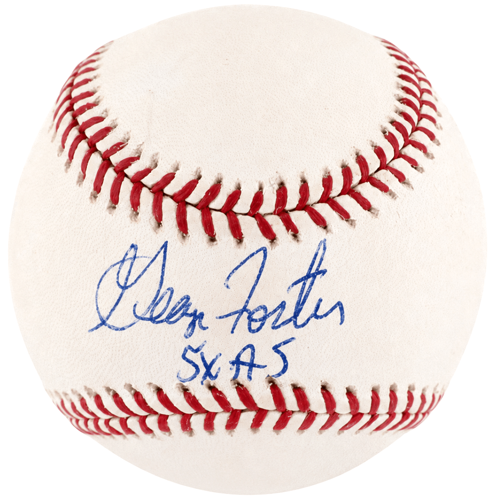 George Foster Autographed Rawlings (Selig) MLB Baseball with 5x AS-Powers Sports Memorabilia