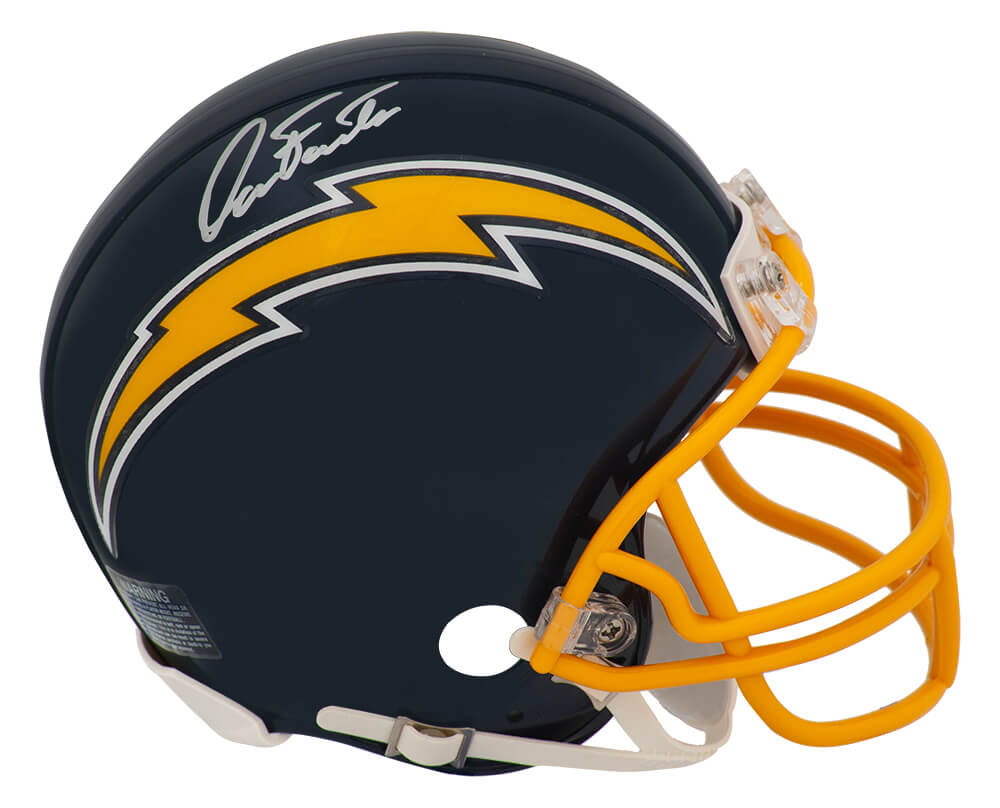 Dan Fouts Autographed Chargers Navy T/B Riddell Replica Mini Helmet-Powers Sports Memorabilia