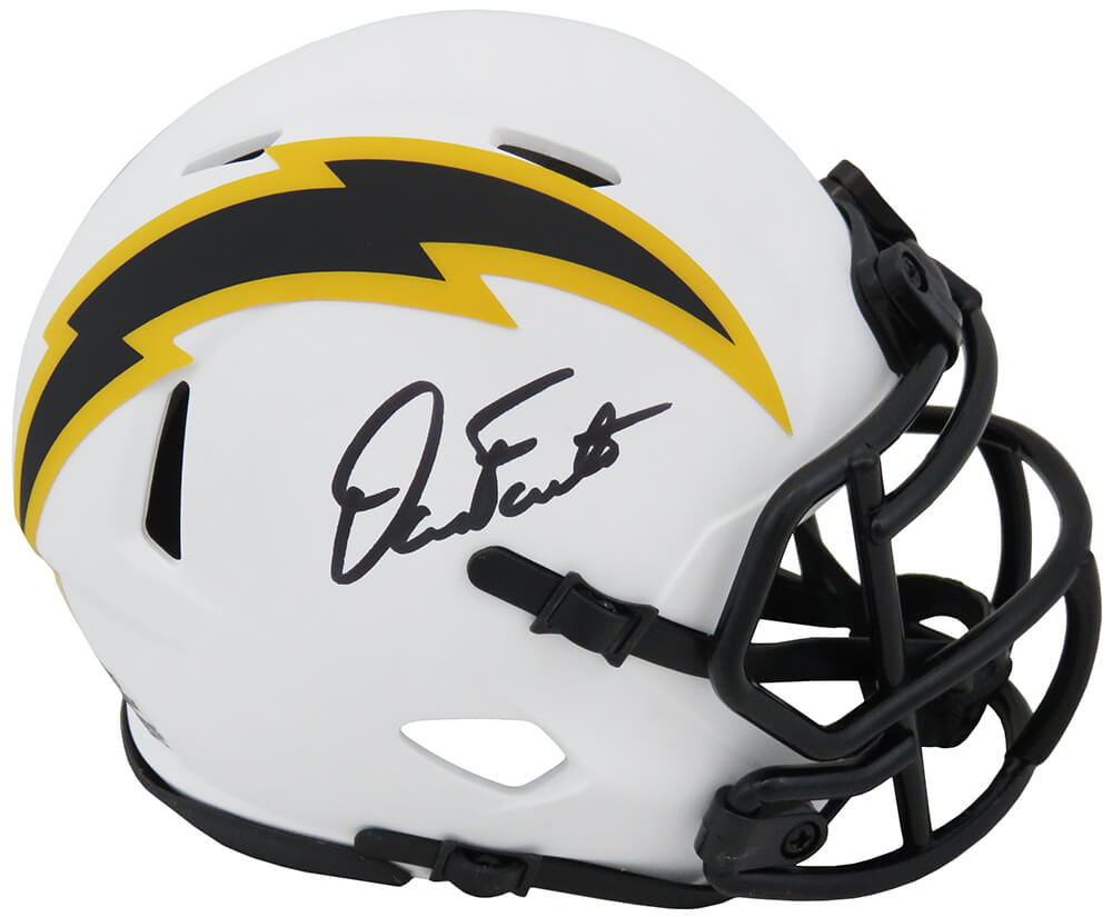 Dan Fouts Autographed Chargers Lunar Eclipse Riddell Speed Mini Helmet-Powers Sports Memorabilia