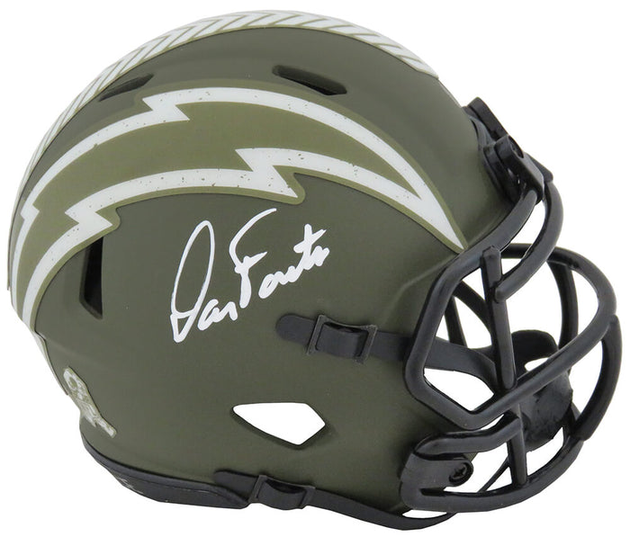 Dan Fouts Autographed Chargers Salute to Service Riddell Speed Mini Helmet-Powers Sports Memorabilia
